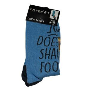 Friends Joey Doesn’t Share Food Crew Socks Blue Men’s 9-13 NWT